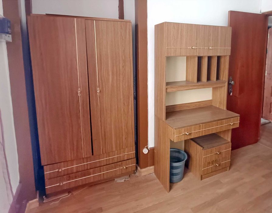 mobília, quartos individuais+cozinha