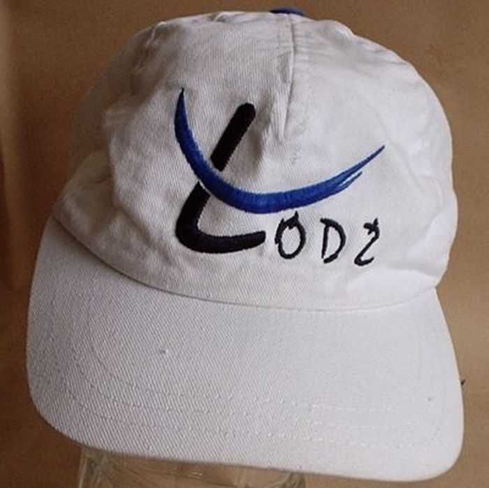 Czapka z daszkiem bejsbolówka z logo Łodzi ŁÓDŹ (biała