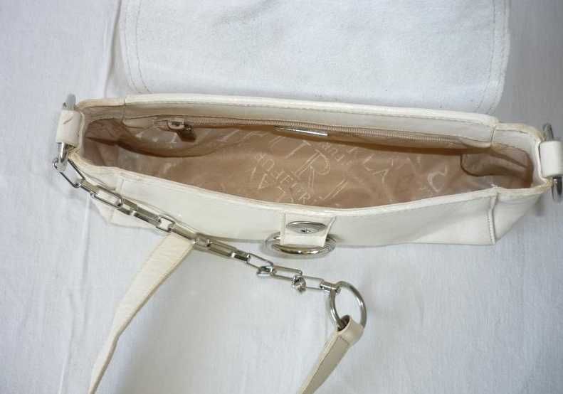 FURLA шкіряна сумка на довгій ручці сумка на плече колір айворі