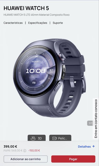 Huawei Watch 5 c/novo