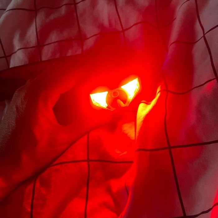 Крутой COB LED фонарик налобный с датчиком движения 8 режимов (красный / белый)