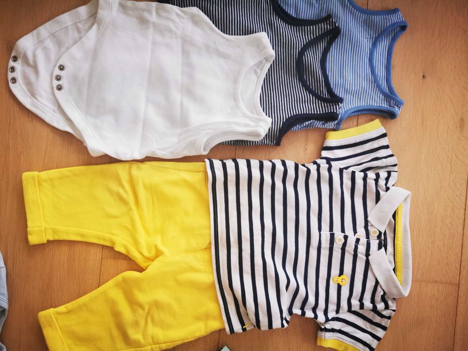 Ubranka dla chłopca, r.74, lato H&M, Mrofi, Okaidi