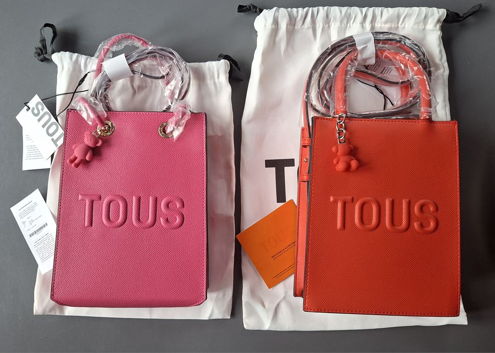 TOUS 2 za 1 oryginalne torebki Mini torebka La Rue Pop fuksja+Brenda