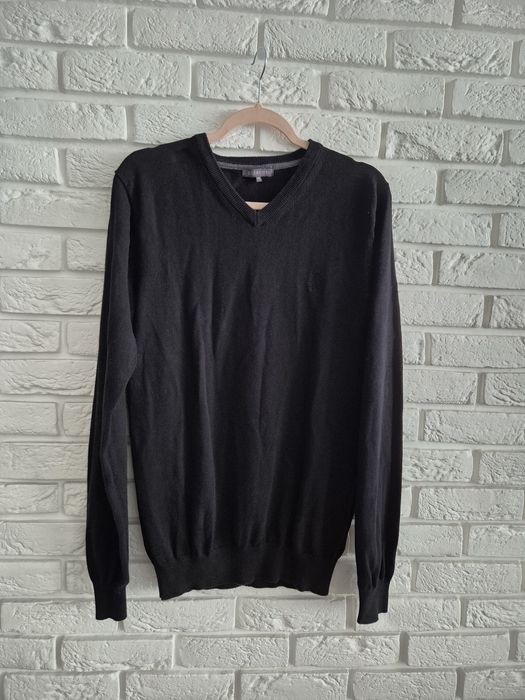 Bawełniany sweter męski czarny M redford