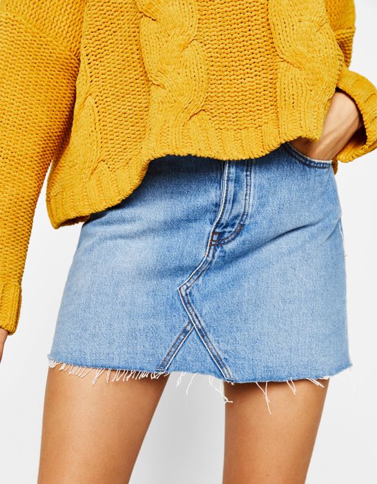 Джинсова юбка bershka