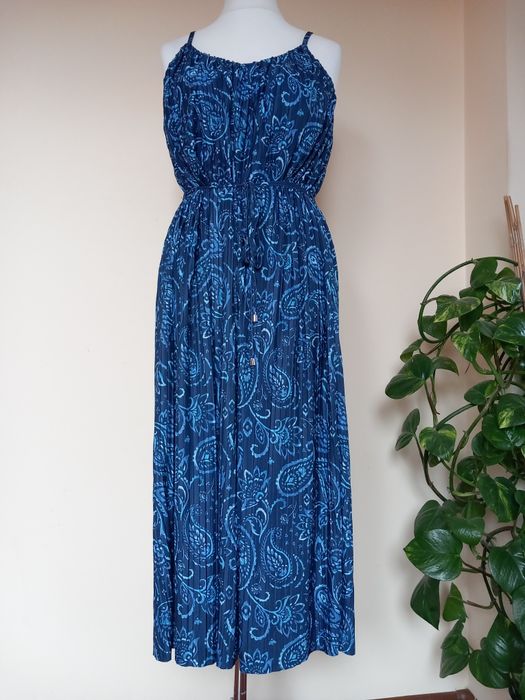 plisowany kombinezon z szerokimi nogawkami Nutmeg 42/XL