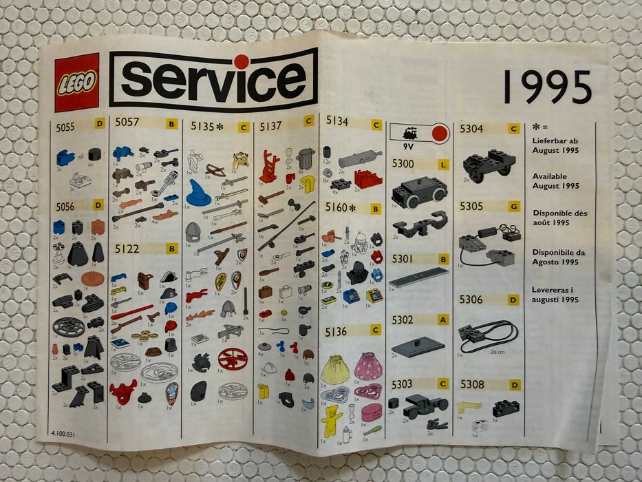 Lote de 5 catálogos LEGO antigos 1985 1991 e 1995