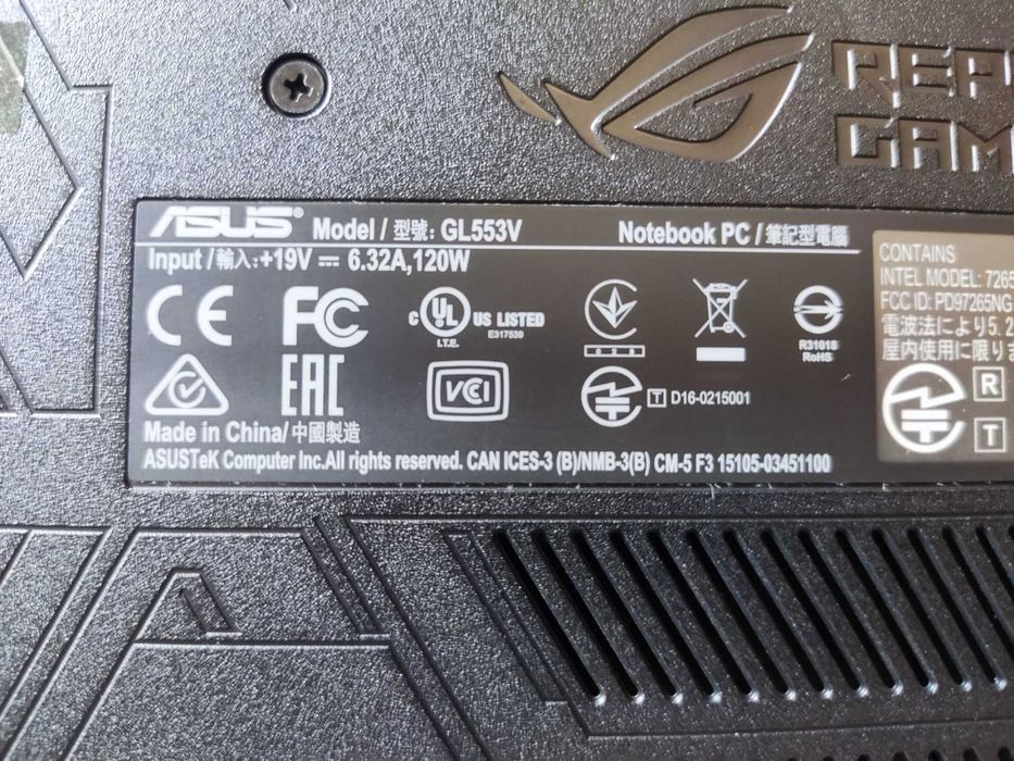 ASUS ROG Strix GL553VD-DM470 i5-7300HQ GTX 1050 1TB+250 SSD