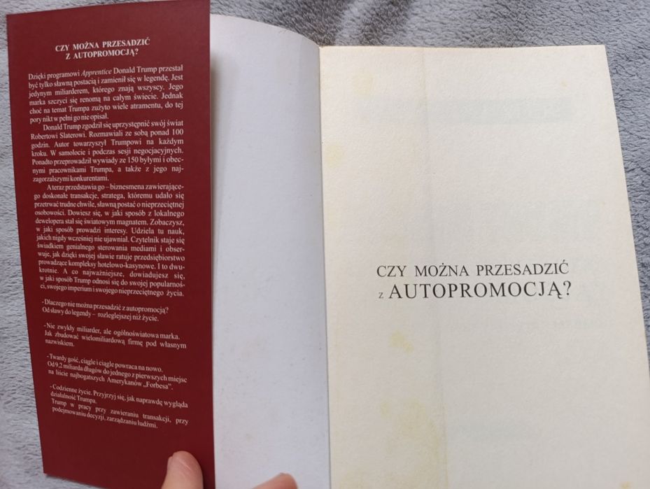 DONALD TRUMP czy można przesadzić z autopromocją?