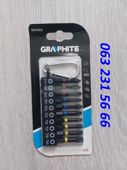 Гайковерт ударний GRAPHITE 58G012-S15, 18 Вольт+сумка+біти (Дніпро М)