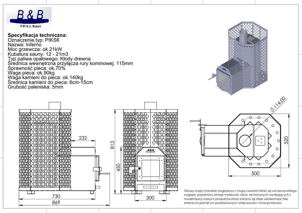 Piecyk do sauny Inferno