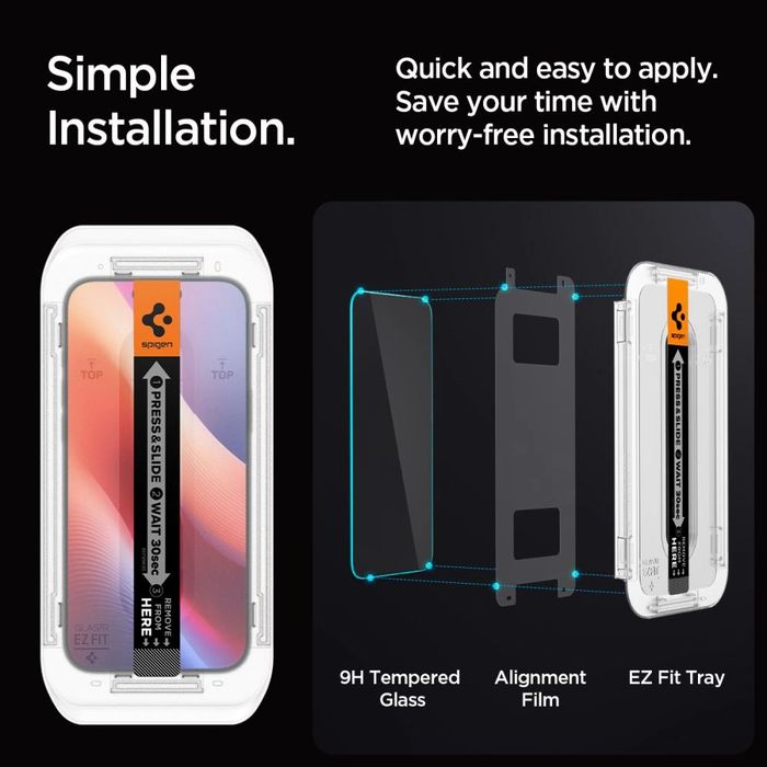 Szkło hartowane Spigen Glas.tR EZ Fit Privacy na iPhone 16 Pro Max / 17 Pro Max - 2 szt.