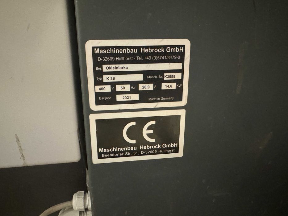 Okleiniarka Hebrock K36 AIRTRONIC — FUGA ZEROWA, 2021, 5384 mth