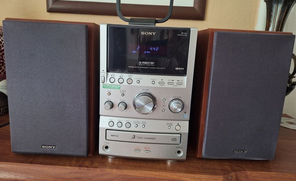 Wieża Sony CMT-SPZ70 + 2 oryginalne głośniki Sony SS-CSPZ70 + maskownice