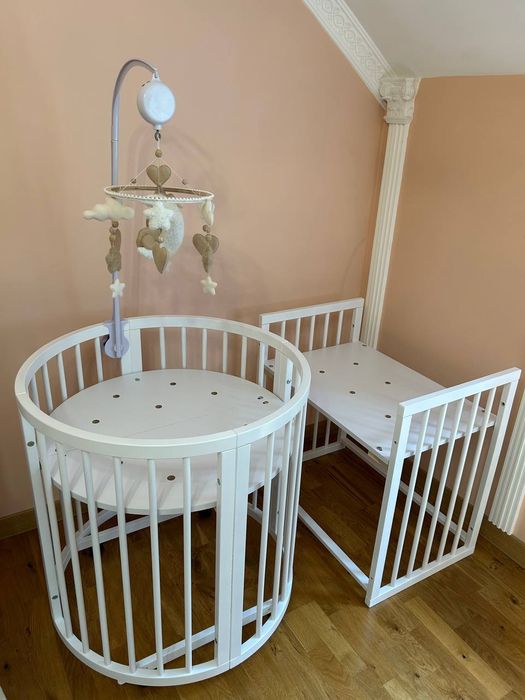 Дитяче ліжко-трансформер 9 в 1. Кругле та овальне ліжко. Магазин Львів