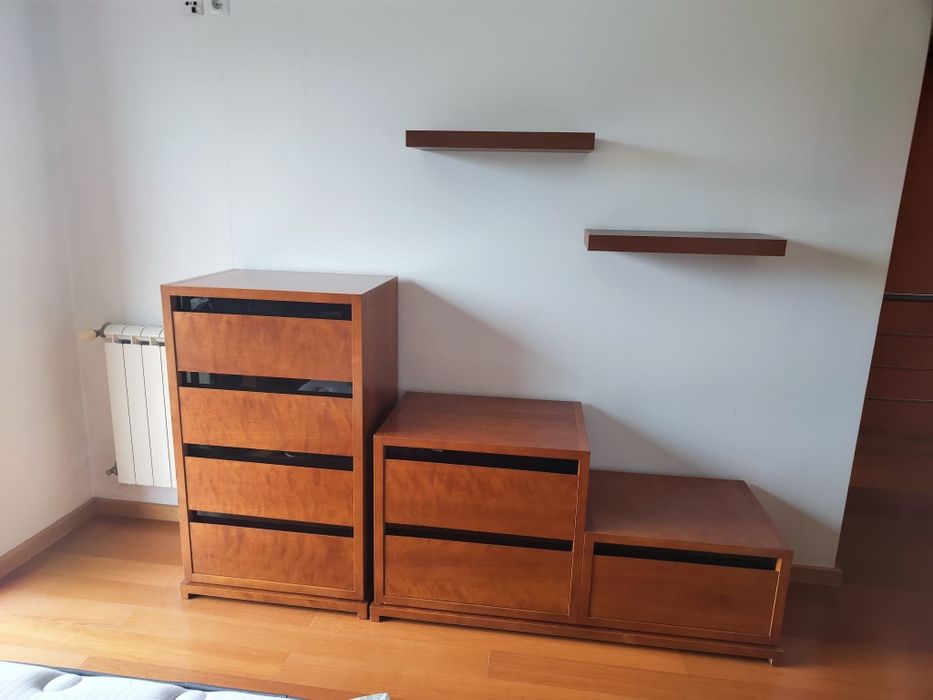 Conjunto de quarto casal madeira maciça