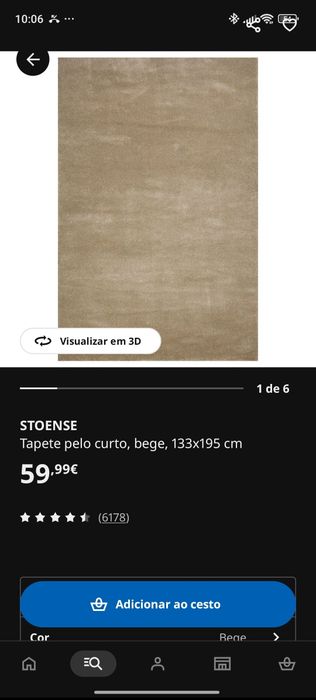 Tapete Stoense bege IKEA