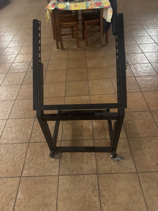 rack de estúdio móvel de 19 polegadas com rodas