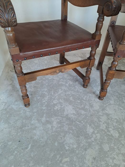 Krzesła drewniane fotele tron