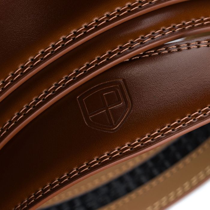 pasek męski z automatyczną klamrą wykonany ze skóry naturalne