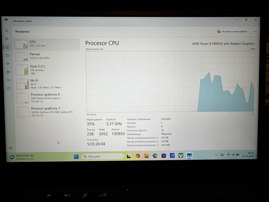 ASUS ROG Zephyrus G14 | Ryzen 9 | RTX 3060 | 32 GB RAM | 2TB samsung |