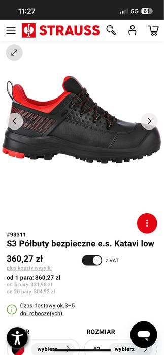 Buty robocze Strauss s3 NOWE