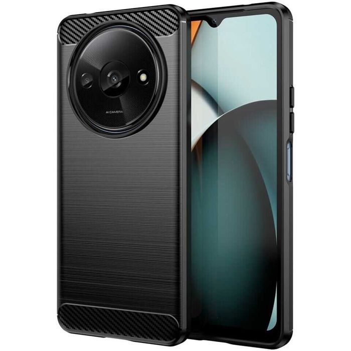 Противоударный чехол бампер для Xiaomi Redmi A3 карбон 3 цвета А3