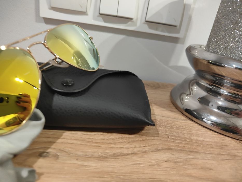 Piękne okulary przeciwsłoneczne Ray-Ban aviator lustra 3025
