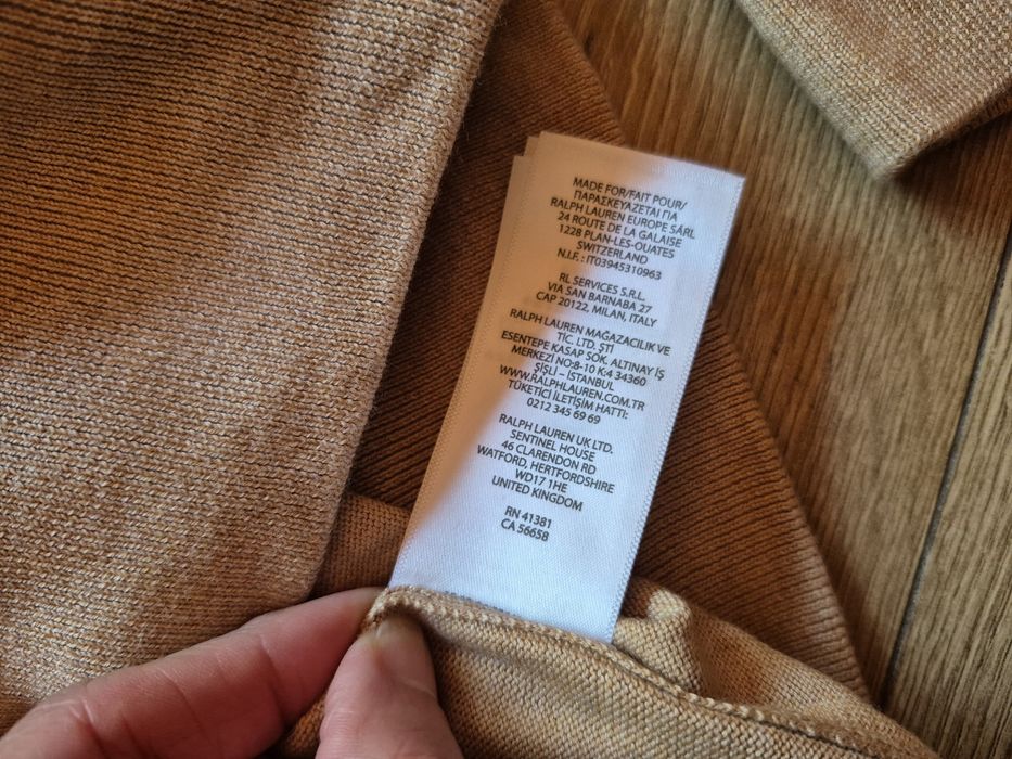 Sweter Sweterek Bawełniany Męski Rozpinany Ralph Lauren L