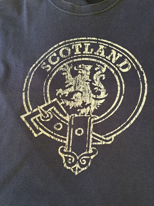 Koszulka czarna z nadrukiem Scotland  vintage retro