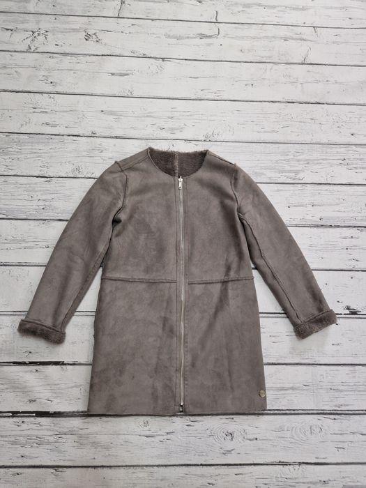 Lukasz Jemiol kurtka plaszczyk zamszowy Łukasz Jemioł