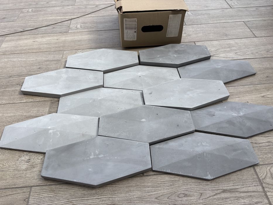 Kamien gipsowy Geometric 3D Szary 19 kartonow (7,79m2)