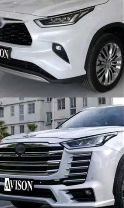 Бампер, обвес тойота хайлендер  Highlander  2020-2023 г. Тюнинг.