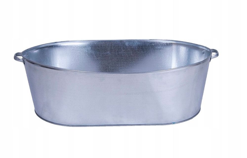 Wanna owalna ocynkowana Wiadro misa kocioł konewka wiaderko metalowe NOWE SOLIDNE!