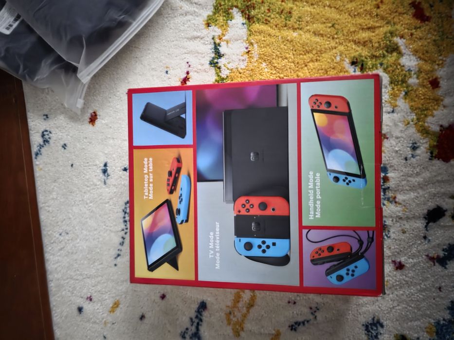 Nintendo Switch OLED Bundle – Dock + Case + Accessories + LED Controller64751082261250123