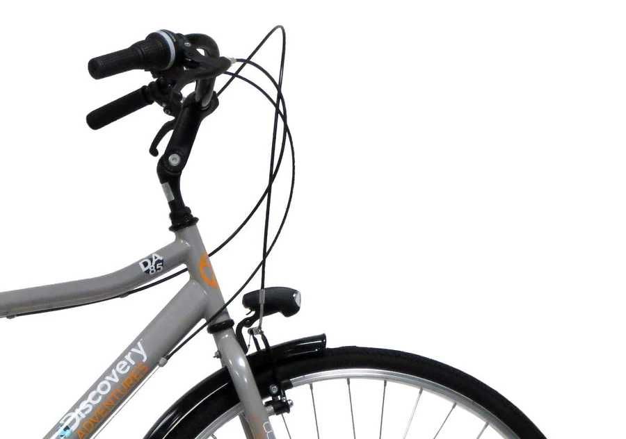 Rower trekkingowy Discovery Denver męski koło 28 cali Shimano 6-biegowy srebrny bagażnik
