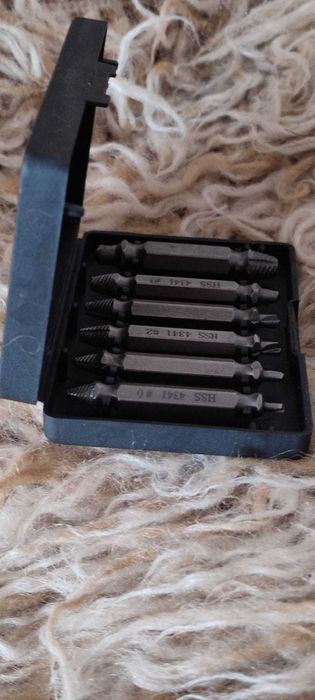 wykrętarki do śrub urwanych 6 elementów