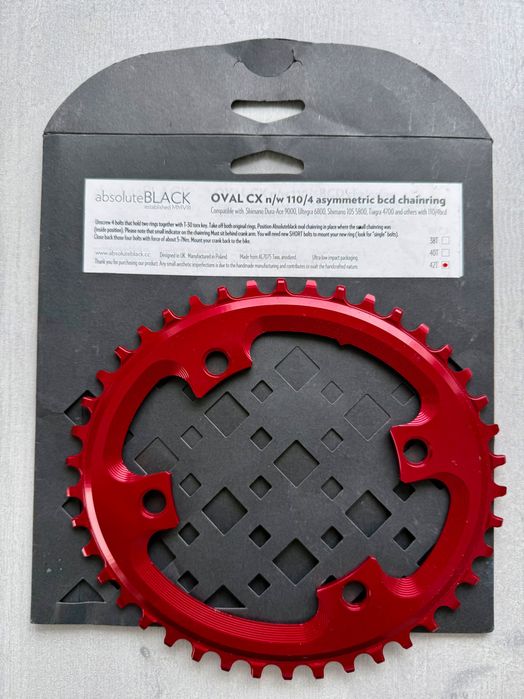 absoluteBLACK Oval CX 42T 110 BCD Asymmetric – Shimano 11s/12s
