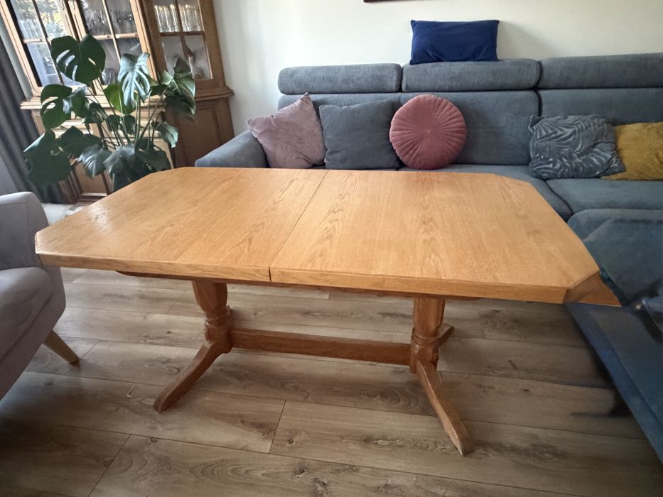 Zestaw mebli drewnianych  dębowych stan dobry+  Lampa gratis !