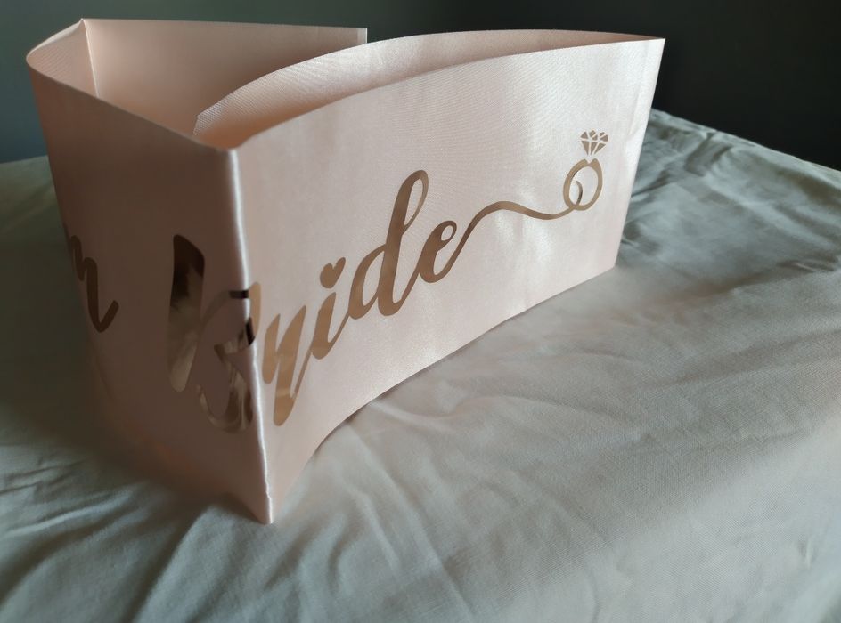 Pack 7 Fitas Despedida de Solteira "Team Bride" – Rosa/Dourado