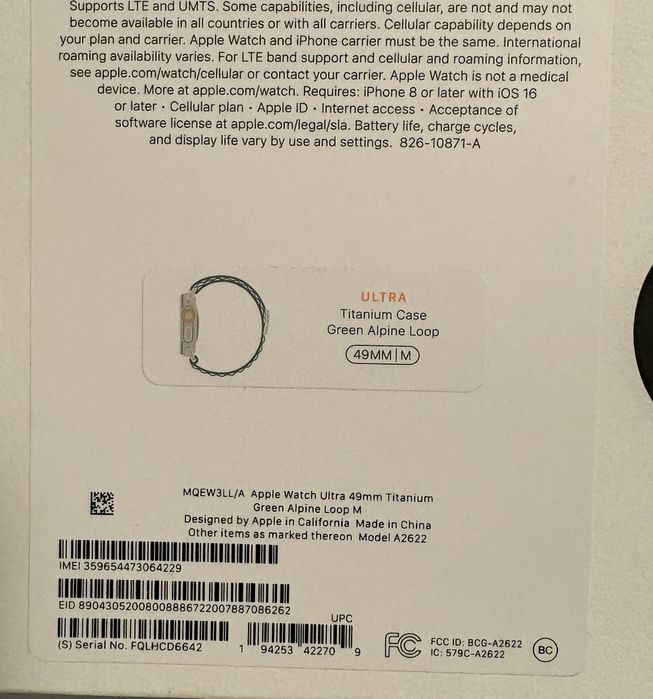 Apple Watch Ultra 49mm Titanium case gen 1 plus 2 paski gratis !
