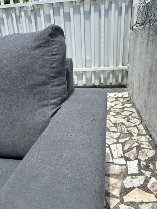 Sofá Chaise Longue Cinzento 3 Lugares – Ótimo estado