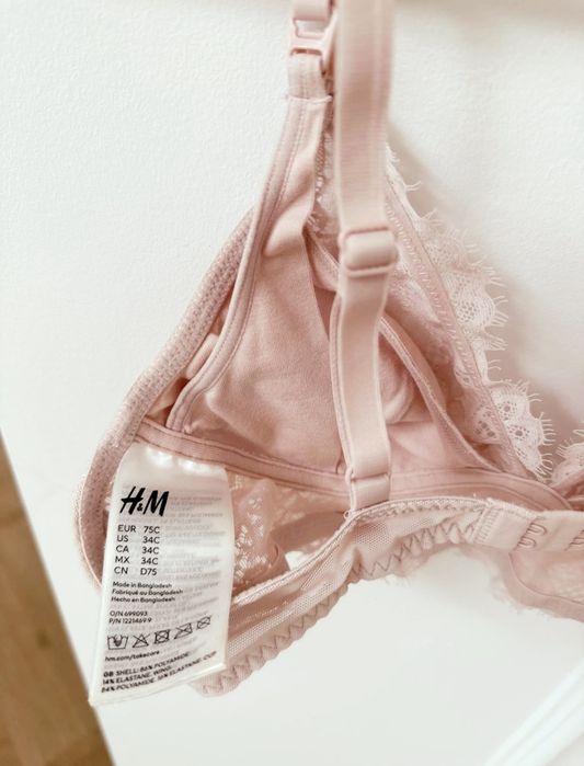 Biustonosz do karmienia koronkowy bawełniany wewnątrz odpinane stanik