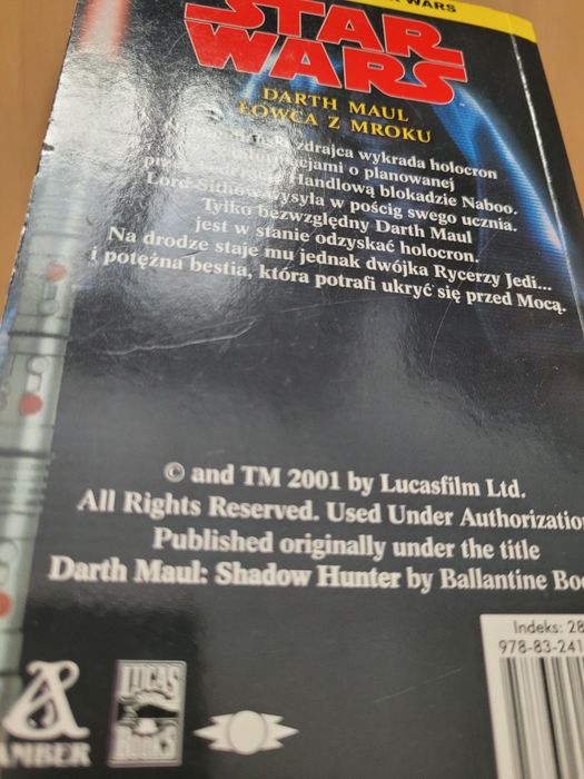 Książka Star Wars Darth Maul łowca z mroku