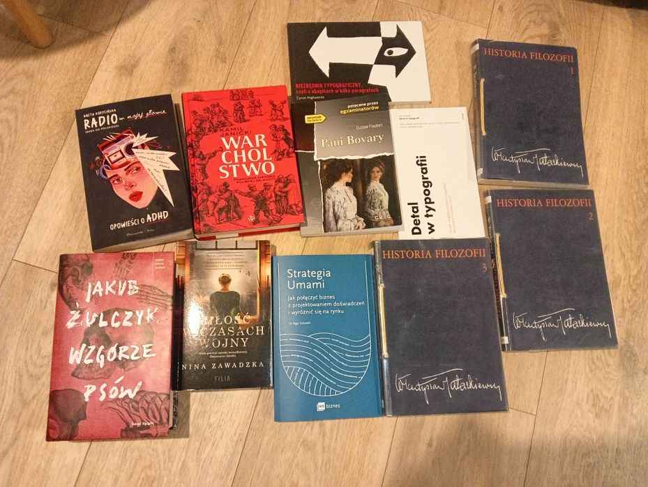Książki różne: typografia, edytorstwo, beletrystyka
