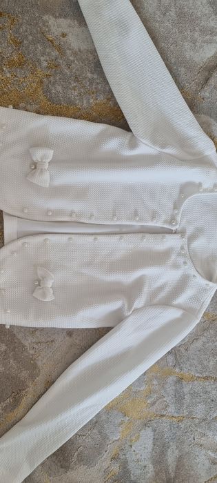 Sweterek bolerko eleganckie 134 6 lat 140