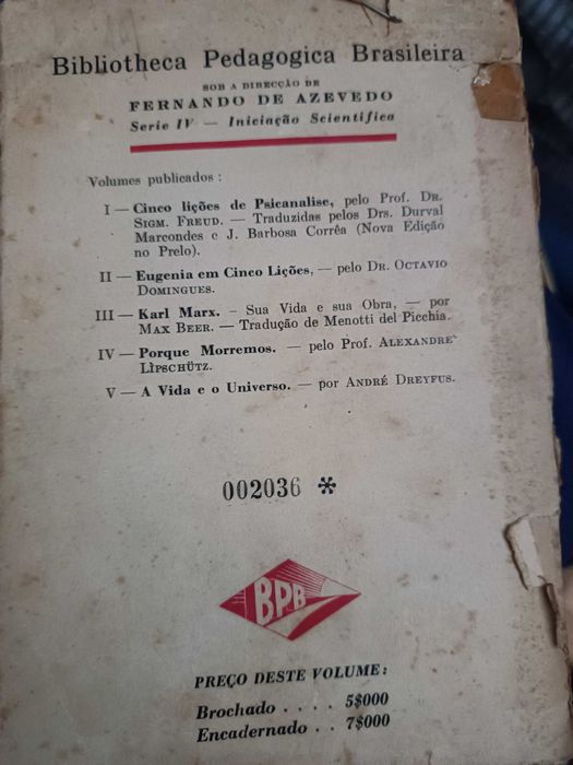 Livro antigo 1933