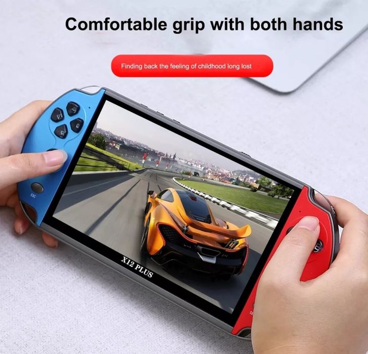 Consola Jogos portátil 7" X12 Plus ecrã IPS HD +1000 jogos clássicos