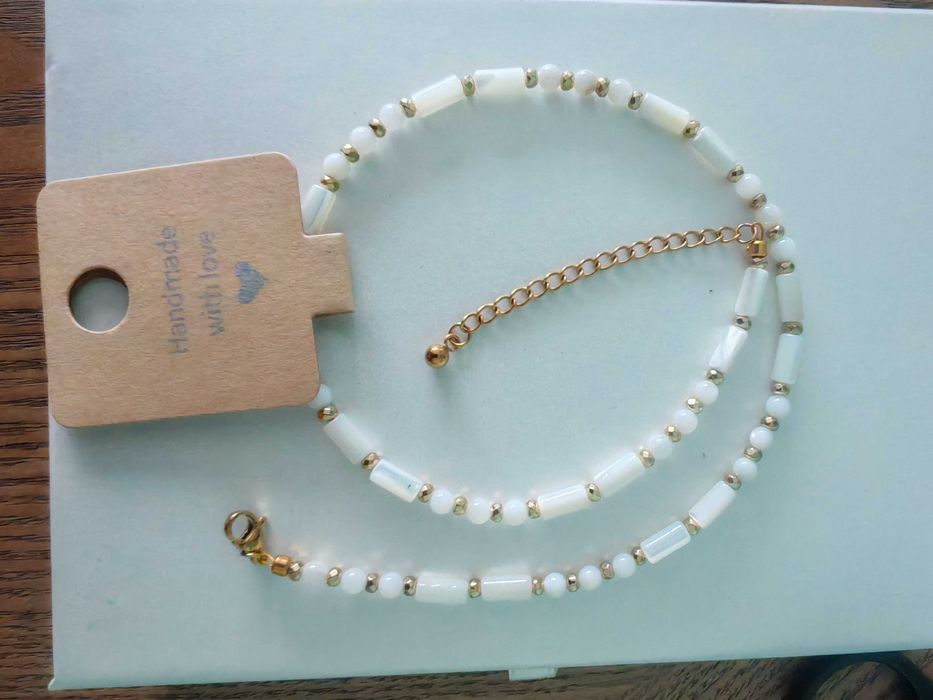 Letni choker naszyjnik z masy perłowej