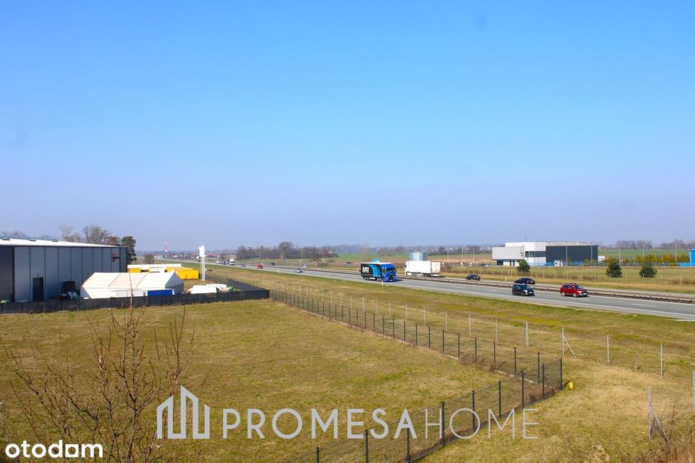 działka 4398 m² pod AG autostrada A2 węzeł Poznań-Wschód MPZP media - Widok 2